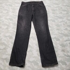 VTG Sheplers Jeans Womens 14 Black Pockets Made In‎ USA Bootcut Western